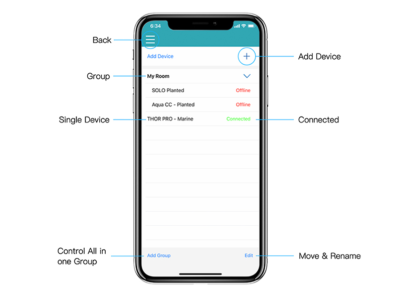 Lampe SOLO +App controller Bluetooth+ Pied Support - MICMOL